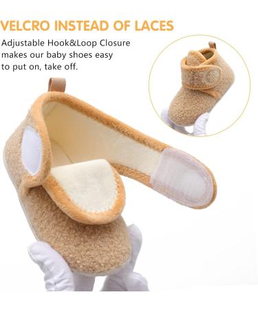 JIASUQI Baby Boys Girls Soft Winter Boots | Infant Warm Socks 12-18 Months Camel - Buy Online on GoSupps.com