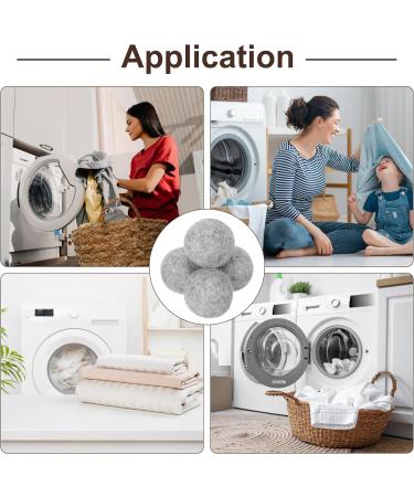 sourcing map 4 Pcs Wool Dryer Balls 2 Inches Wool Laundry Dryer Balls for Reducing Clothing Static and Wrinkles Light Grey 2" Light Grey - Buy Online on GoSupps.com