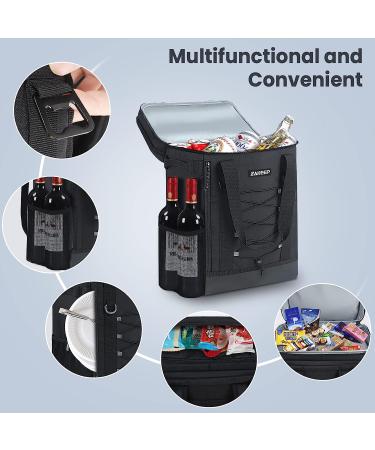 ZAKEEP Cooler Backpack - 36 Can Leakproof Multifunctional Cooler Backpack for Camping & BBQ - Black - Buy Online on GoSupps.com