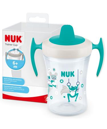 NUK Trainer Cup Sippy Cup | Leak-Proof Soft Drinking Spout | 6+ Months | BPA-Free | 230ml | Green Frog 10255610 Frog (Green)