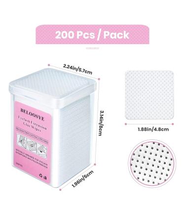 400 PCS Eyelash Extension Glue & Nail Polish Remover Wipes - Lint Free, Super Absorbent Non-Woven Fabric - Pack of 2 - Buy Online on GoSupps.com