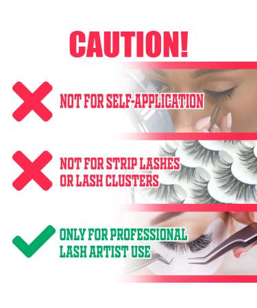 Amber Lash Sensitive Eyelash Extension Glue 1-2 Sec Dry Time, 6 Weeks Retention - Black Adhesive (10ml) - Buy Online on GoSupps.com