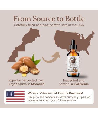 Bella Terra Argan Oil 2oz - Best Hair Oil for Frizzy Hair & Radiant Skin Packed with Vitamin E & Omega Fats - Nature's Serum (Pack of 1 - Buy Online on GoSupps.com