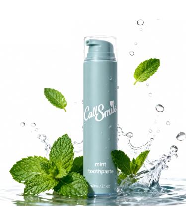 CALLSMILE Fluoride-Free Toothpaste Easy-Press Pump 60g - Fruity Flavors No SLS Non-Toxic No Sweeteners for Adults & Kids Gentle for Sensitive Teeth Mint-Flavored Valentine's Day Gifts