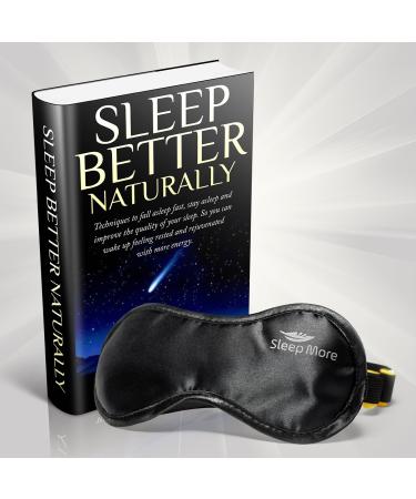 Black Silk Sleeping Eye Mask with Ear Plugs | Adjustable Strap | Block Light for Insomnia & Migraine Relief - Buy Online on GoSupps.com
