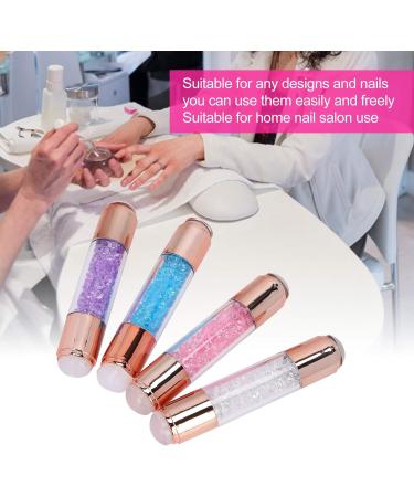 4 Sets Manicure Stamper Kit Double Ended Silicone Colorful Manicure Stamp Pen Nail Art Printing Tool with Stamping Plate for Nail Salon Home - Buy Online on GoSupps.com