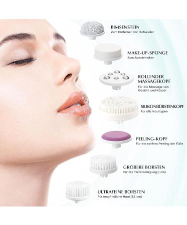 Coslus IPX7 Waterproof Facial Cleaning Brush - 7 Brush Heads for 360 Deep Clean | Electric Face Brush in Dark Green - Buy Online on GoSupps.com