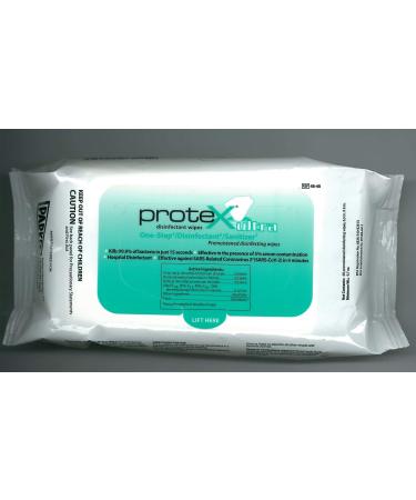 Parker Labs 48-40 Protex Disinfectant Textured Wipes - 6.5" X 6" (Pack of 60 Wipes) (48121)