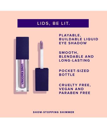 UNICORN SNOT Eyelighter Liquid Eyeshadow - Long Lasting Glitter Makeup (Vogue/Purple Haze) - 0.17oz/5mL - Cruelty Free & Gluten Free - Buy Online on GoSupps.com