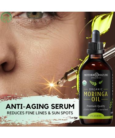 Moringa Oil - USDA Organic 100% Pure & Cold Pressed | Natural Moisturizer for Skin Face Hair | Gluten Free Non-GMO & Vegan (2oz - Buy Online on GoSupps.com