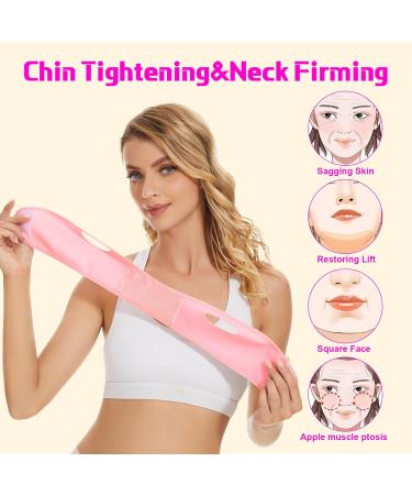 JUNDAJIR Reusable Face Strap V Line Mask Double Chin Reducer Chin Up Patch Chin Strap V Shaped Face Slimming Belt V Shaped Face Mask for Women Sagging - Buy Online on GoSupps.com