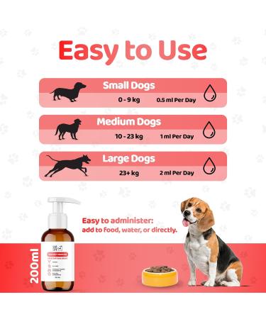 Dog Immunity Booster Drops - Vegan Formula with Vitamins, Antioxidants, and Mushroom Blend - 200ml - Buy Online on GoSupps.com