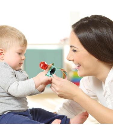 Jingling Fruit Pacifier Feeder - Safe Silicone Teething Tool for Babies | Soft Vegetable & Fruit Food Feeder - Buy Online on GoSupps.com