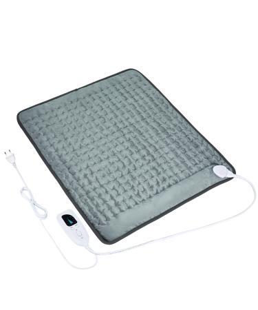 Heating cushion heat cushion with automatic shutdown heat cushion for back neck shoulder belly soft flannel surface (50 x 60 cm) 50x60cm dark gray