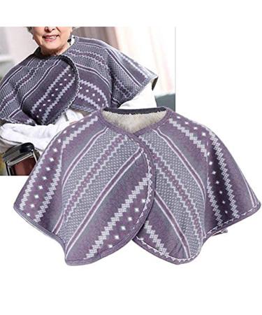 Shoulder scarf warm scarf ceiling washable warm double-sided plush shoulder coat for women scarves women winter geriatric care windproof thick heat pillow heating coat violet