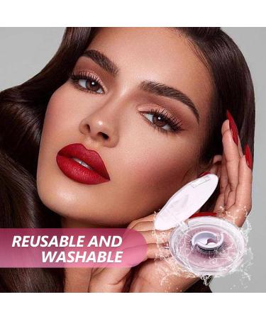 Vordpe 1 Pair Reusable Self-Adhesive Eyelashes No Glue Natural 3D Curling Easy to Wear Waterproof False Eyelashes (Flying) - Buy Online on GoSupps.com