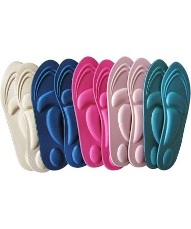 Bellcon Memory Foam Insoles for Women - Arch Support, Plantar Fasciitis Relief - 5 Pairs - Buy Online on GoSupps.com