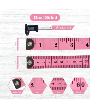 HANSMAYA Soft Tape Measure - Body Measuring Fiberglass Sewing Tailor Ruler 150cm/60inch White - Buy Online on GoSupps.com