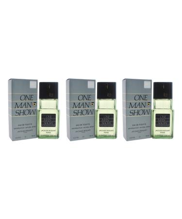One Man Show By Jacques Bogart For Men. Eau De Toilette Spray 3.3 Ounces (Pack of 3)