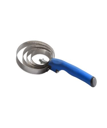 Spring curry comb with soft handle blue black