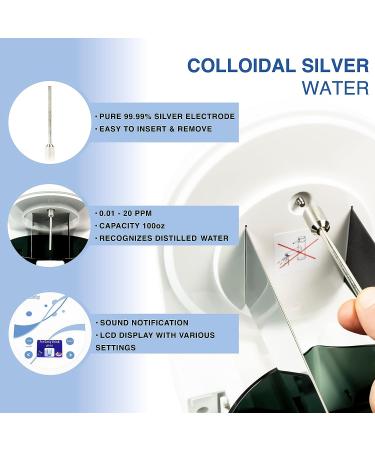 WaterAg 3-in-1 Water Ionizer & Alkaline Machine Kit | Colloidal Silver Generator | pH 2.4-11, -1000mV ORP | 0-20 PPM Silver Rods | 9999 Pure | Acidic Water Control - Buy Online on GoSupps.com