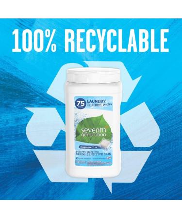 Seventh Generation Fragrance Free Laundry Detergent Packs - 75 Count - Buy Online on GoSupps.com