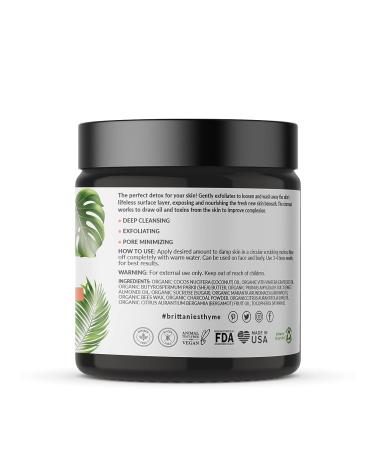 Organic Activated Charcoal Scrub for Acne Treatment, Pore Minimizer, Blackheads, Oily Skin & Wrinkles - Buy Online on GoSupps.com