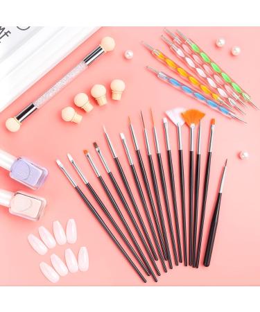21-Piece Nail Brush Set | Professional Acrylic Nail Art Brushes & Tools for Gel Nail Design - Buy Online on GoSupps.com