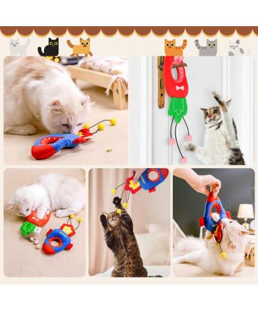Nobleza Catnip Toys for Cats 2 Pack Interactive Cat Toys for Indoor Cats Adult Rocket Carrot Shape Kitten Soft Plush Chew Teeth Cleaning Toy Chewing Grinding Cat Nip Toys with Crinkle Paper - Buy Online on GoSupps.com