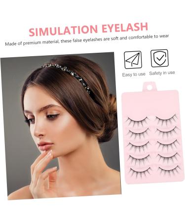 FRCOLOR 5 Pairs of False Eyelashes Fibre Adhesive Slim 5D - Buy Online on GoSupps.com
