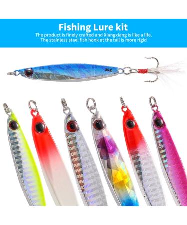 TUXBIN 7pcs Metal Sinking Fishing Lures 30g - Perfect for Pike, Carp, Trout, Perch, Squid, Catfish - Hard Sea Lead Baits - Buy Online on GoSupps.com