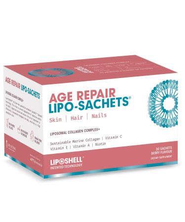 AFT Pharmaceuticals Age Repair Lipo-Sachets Liposomal Collagen Skin Supplement - Liquid Collagen Peptides to Support Skin Firmness Elasticity