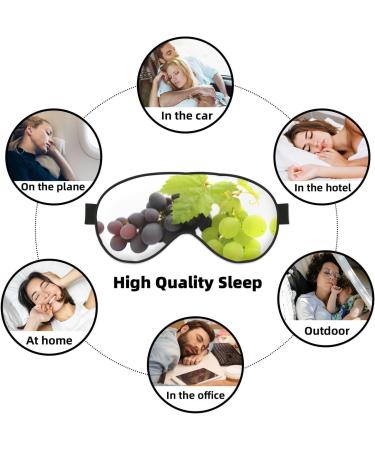 Shop Purple & Green Grapes Eye Mask - Soft Elastic Adjustable Sleep Mask for Men & Women | International Shipping - Buy Online on GoSupps.com