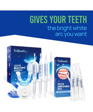 VieBeauti Teeth Whitening Kit - 5X LED Light with 35% Carbamide Peroxide Remineralizing Gel & Timer - Restore Your White Smile | Fast International Shipping - Buy Online on GoSupps.com