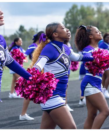 16 Pcs Large 8.0 Inches White Cheer Hair Bows Ponytail Holder Set - Hand-made Grosgrain Ribbon Hair Accessories for Teen Girls & College Sports - Buy Online on GoSupps.com