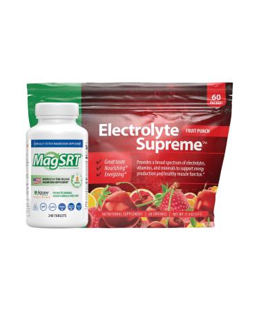 Jigsaw Health Bundle | MagSRT 240 Tablets and Electrolyte Supreme (Fruit Punch) 60 Servings (Packets)