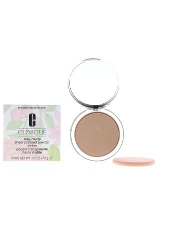 New! Clinique Stay-Matte Sheer Pressed Powder  0.27 oz / 7.6 g  101 Invisible Matte (All Skin Tones) Tan 0.27 Ounce (Pack of 1)
