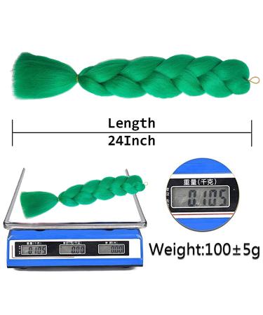 SuCoo Kanekalon Dark Green Braiding Hair Extensions - 24inch 3pcs/lot with Free Gifts | High Temperature Synthetic Fiber for Crochet Twist Braids - Buy Online on GoSupps.com