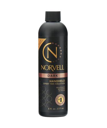 Norvell Premium Spray Tan Solution Dark 8 fl oz Professional Sunless Tanning Formula for Deep Natural Bronze Streak Free Fast Drying Long Lasting Color 8 Fl Oz (Pack of 1)