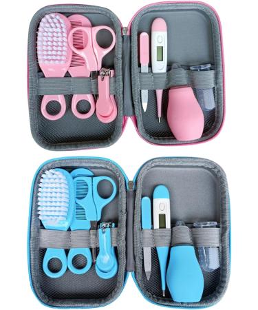 Blue Baby Grooming Kit | Baby Health Care Essentials Set with Comb, Brush, Nail Clipper, and Safety Cutter | Newborn Healthcare Accessories - Buy Online on GoSupps.com