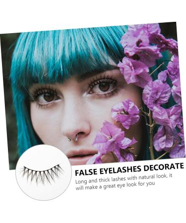 FRCOLOR 5 Pairs False Eyelashes Eyelash Handmade Eyelashes Cosmetic eyelashes artificial eyelashes makeup eyelashes Faux Dramatic Eyelashes long eyelashes glue 3d artificial fiber major - Buy Online on GoSupps.com