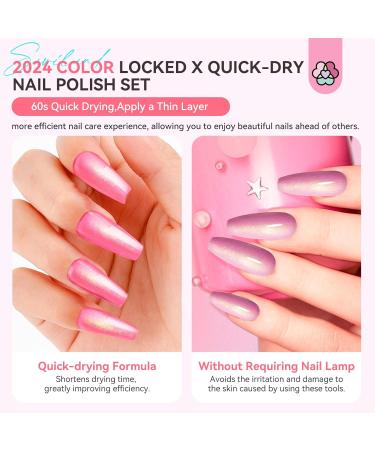SAVILAND Ombre nail polish set of 6 pieces Magical pink blue gold purple ombre summer nail polish colors air drying plantbased nail polish with castor oil natural nail polish set - Buy Online on GoSupps.com