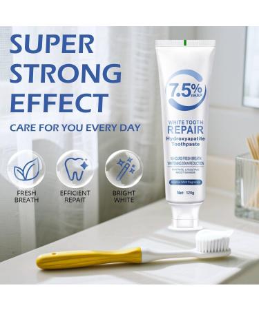 Hydroxyapatite Toothpastes for Enamel Protection and Tooth Strengthening, Gentle Mint, Safe for Sensitive Teeth, Daily Oral Care for Fresh Breath & Oral Health (3) - Buy Online on GoSupps.com