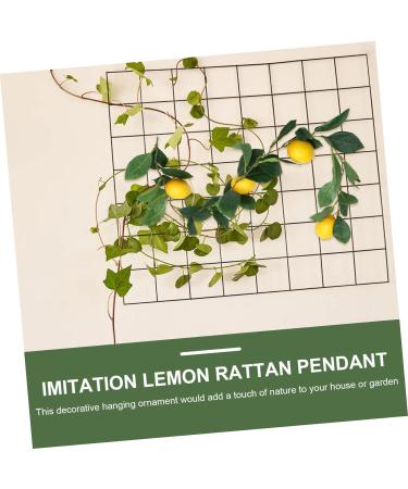 HOMSFOU 3 Pcs Simulation Lemon Rattan Lemon Vines Decorative Fruit Artificial Lemon Artificial Vines Garland Summer Garland for Mantle Lifelike Fruit Decoration Wedding Plant Stem Plastic Yellowx3pcs 100x10cmx3pcs - Buy Online on GoSupps.com