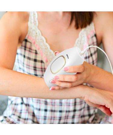 IPL Hair Remover Mini Home Laser - 500,000 Flashes, 5 Energy Gears - Body Face Bikini Area - Portable Lightweight - Gifts for Women and Men (White) - Buy Online on GoSupps.com