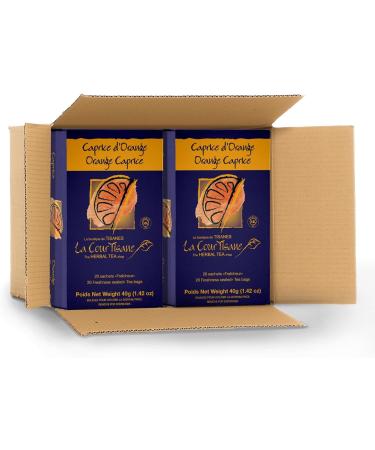 La Courtisane Orange Caprice Herbal Tea Kosher Gluten-Free 6 Packs of 20 Teabags (120 Teabags Total) - Buy Online on GoSupps.com