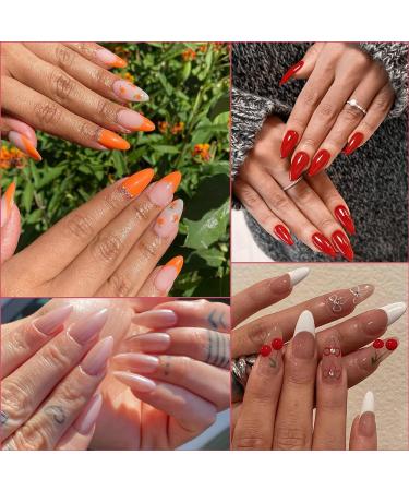 Zifuton Press on Nails Almond - 600 Soft Gel Tips for DIY Nail Art | Full Cover Transparent Fake Nails for Nail Studios - 10 Sizes Available - Buy Online on GoSupps.com