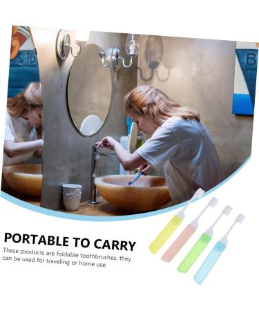 Minkissy Portable Folding Toothbrush - Travel-Safe Oral Hygiene Tool for Braces | Creative Manual Nylon Tooth Cleaning Brush - Buy Online on GoSupps.com