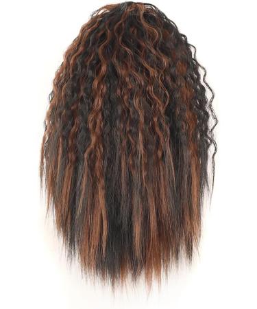 Syntheitc Short Fake Hair Pieces Drawstring Ponytail Hair Extensions Corn Wavy Curly Clip in Fluffy Ponytail Hairpiece for Women (Color : BUG) - Buy Online on GoSupps.com