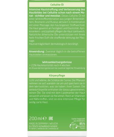 WELEDA BIO BIRKE Anti-Cellulite Oil 200ml | Natural Cosmetics Skin Care Body Oil with Jojoba | Strengthens Skin & Activates Metabolism - Buy Online on GoSupps.com
